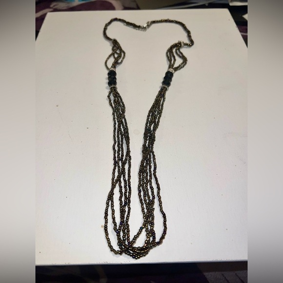 COPY - ♦️ Long multi strand necklace with multi beads - Picture 1 of 2